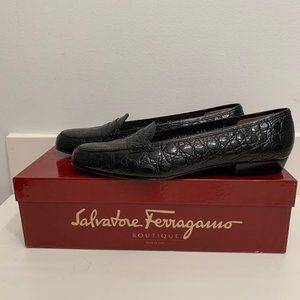 Vintage Ferragamo Crocodile Loafers - Never Worn